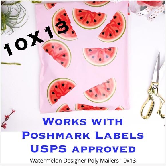 50 10X13  Watermelon Poly Mailers CLEARANCE - Picture 2 of 8